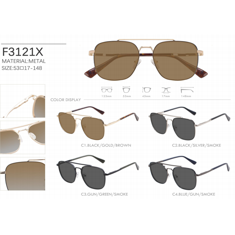 Quality metal sunglasses polarized F31-1 series