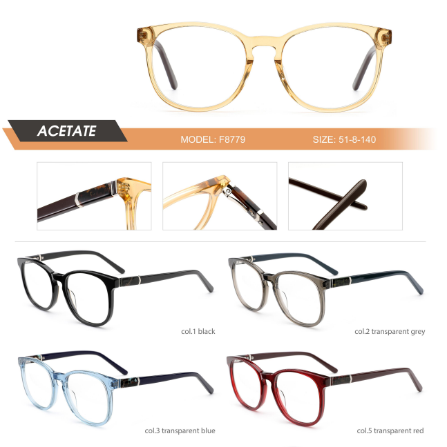 acetate frame with decorate f87 series