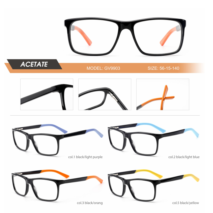 Acetate frame with laminated temples GV series oct 2024