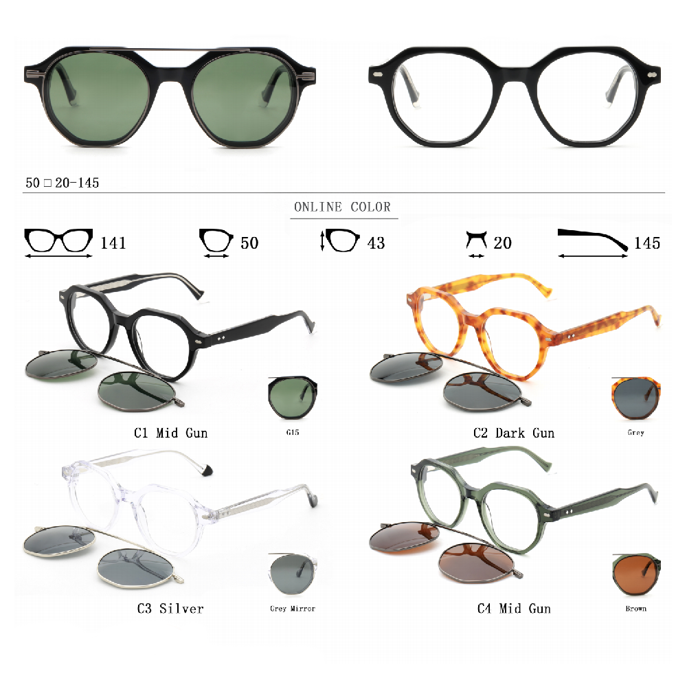 G57 series metal clip acetate frame