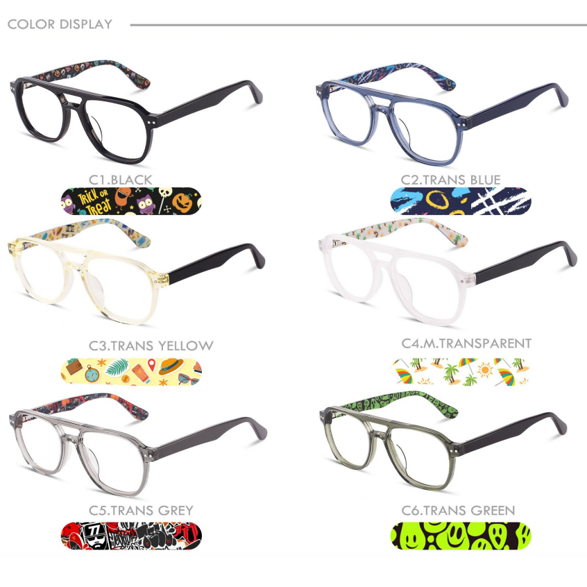 Acetate kids with pattern temples 21 models