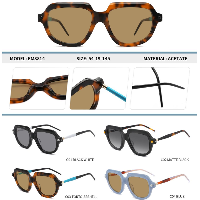 high end euro ceramic style acetate sunglasses